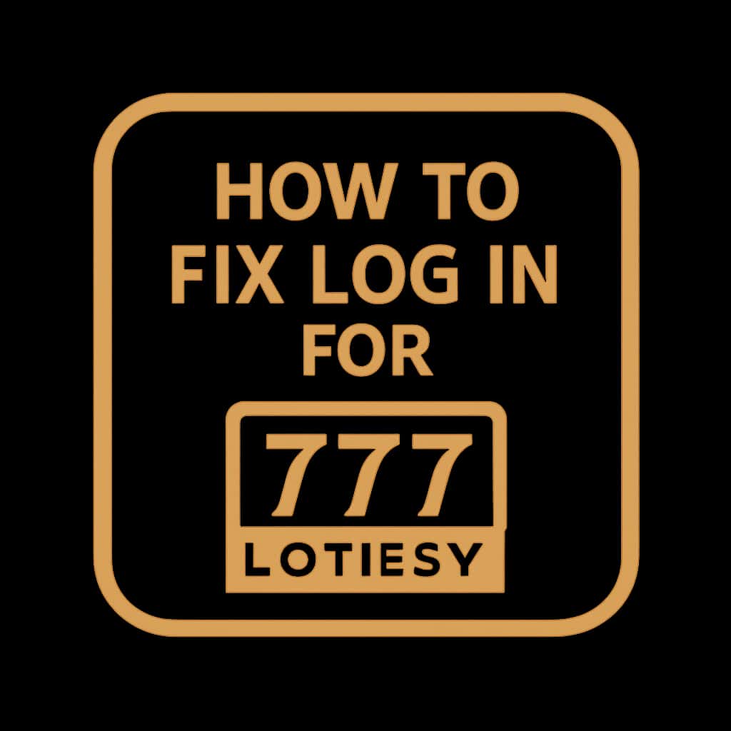 Icon representing a guide for fixing login issues for 777 Lottery.