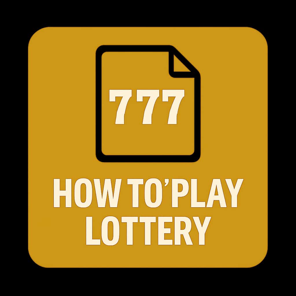 A badge representing the How to Play 777 Lottery guide, featuring the text '777 Lottery'.