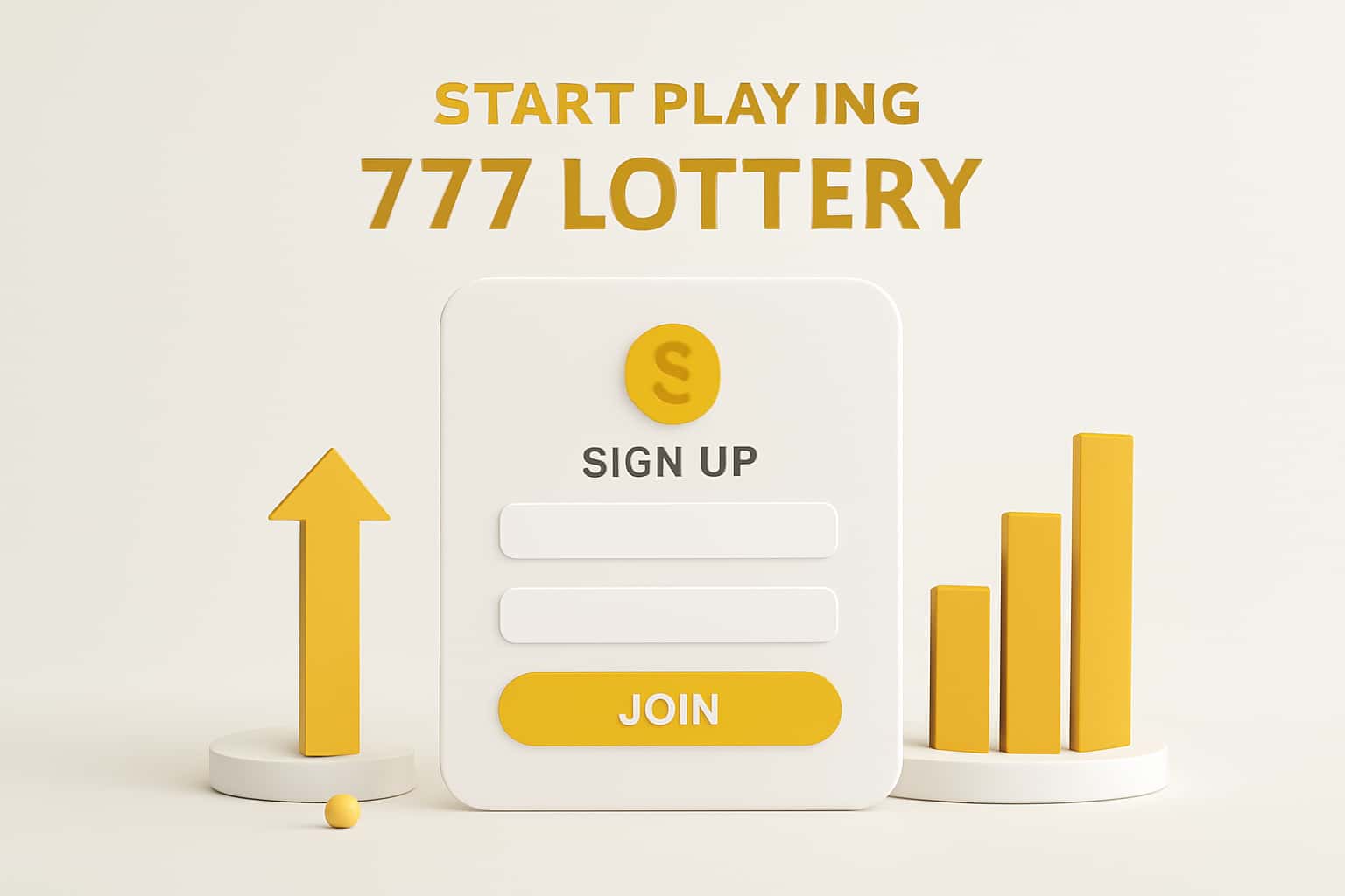 Start Playing 777 Lottery - Sign Up Interface