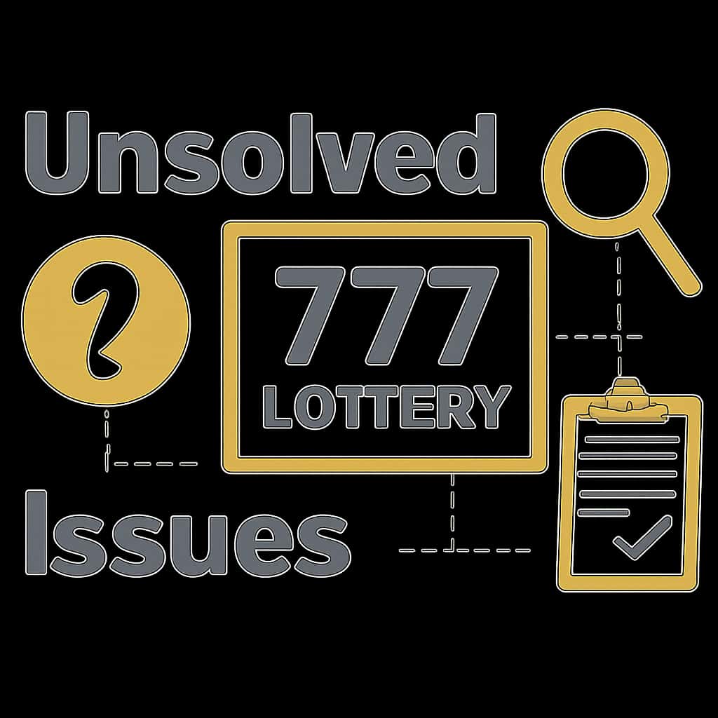 An illustration outlining common issues faced in the 777 Lottery.